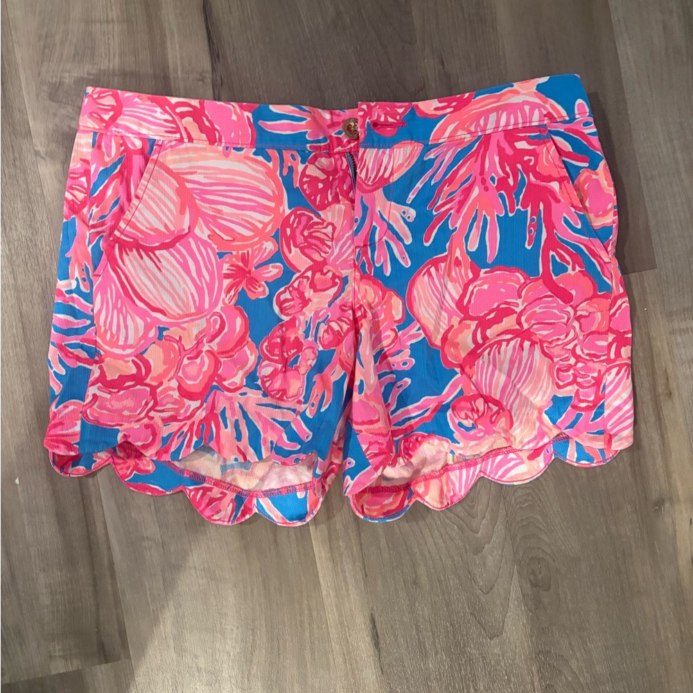 NWT Lilly Pulitzer buttercup shorts size 8 tiki pink cabana crazed